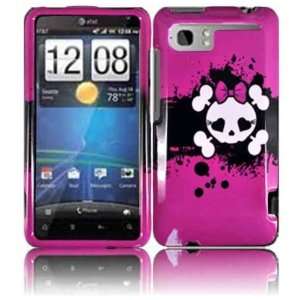 Pink Skull Hard Case Cover for HTC Raider 4G Vivid Cell 