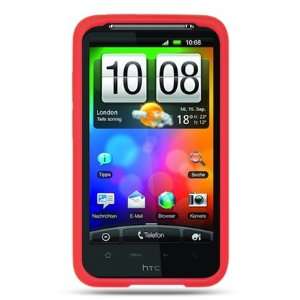 VMG Red Premium 1 Pc Soft Rubber Silicone Gel Skin Case Cover for HTC 