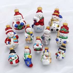  Club Pack of 144 Snowmen Glass Christmas Ornaments 2 3 