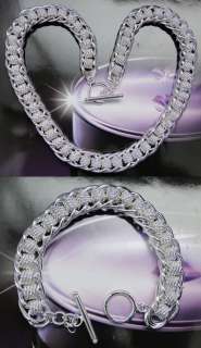 925 Sterling Silver Plated Necklace&Bracelet Set 7  