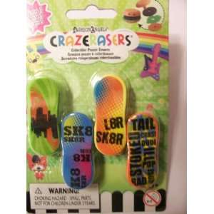   CrazErasers Collectible Erasers ~ L8R SK8R (Series 3) Toys & Games