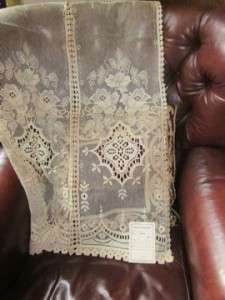   art Vintage SCOTTISH Cotton LACE CURTAIN PANEL 35 FOR WINDOW Clarice