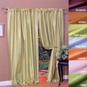  96 Long China Blossom Solid Color Curtain Panel