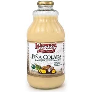 Lakewood Organic Piña Colada Juice   Package Contains SIX 32oz 