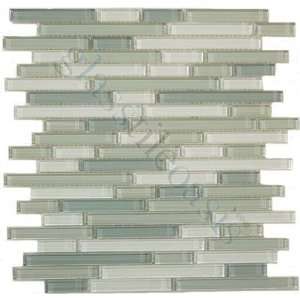   Grey Random Brick Series Glossy Glass Tile   16933