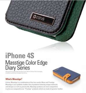 ZENUS iPHONE4 4S 4G Leather Case MASSTIGE COLOR EDGE DIARY TYPE  