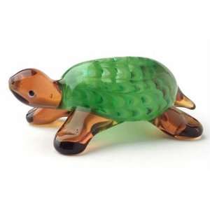  Fitz and Floyd Art Glass Menagerie Tortoise Figurine 