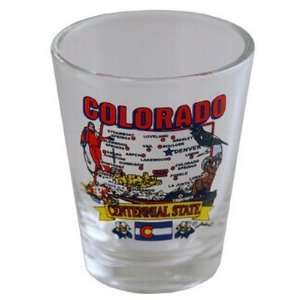  Colorado State Elements Map Shot Glass: Kitchen & Dining