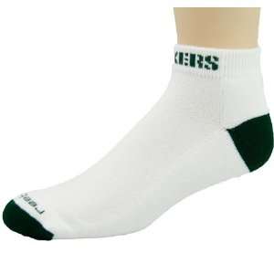   Reebok Green Bay Packers White Green Low Cut Socks: Sports & Outdoors
