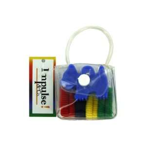   Mini Dog Jaw Clip And 8 Asst Color Hair Ties Case Pack 48   16893793