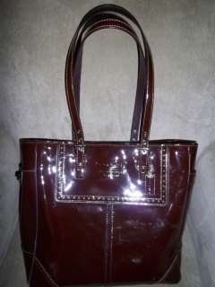 COACH Brown Patent Leather Tote  