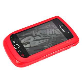 TPU GEL SOFT CASE COVER FOR BLACKBERRY TORCH 9800 RED  