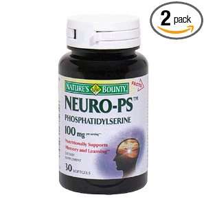  Natures Bounty Neuro PS, 100mg, 30 Softgels (Pack of 2 