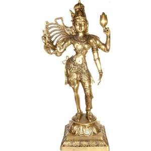 Ardhanarishvara (Shiva Shakti)   Brass Sculpture 