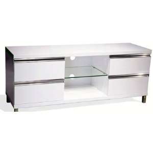  High Gloss 58 TV Stand in White