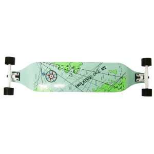  Paradise Nautical Map Complete Longboard (8 x 40 Inch 