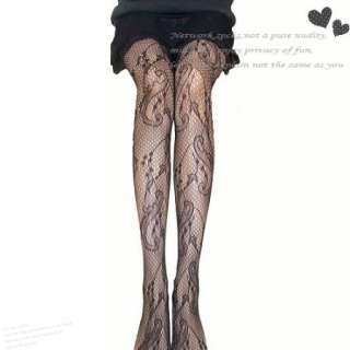 Pattern Shaped Fishnet Lace Tights Pantyhose y05 black  