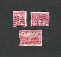   Stamps Scott #s 367, 370, 372, 1909, Lincoln, Seward, Half Moon  