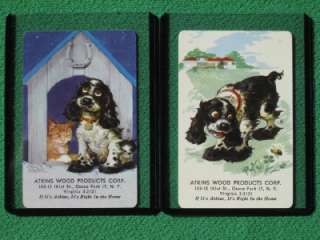 STAEHLE DOG ART BUTCH COCKER SPANIEL CATS IN DOGHOUSE CHECKING OUT 
