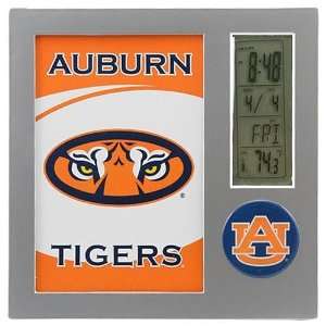    Auburn Tigers Team Desk Clock & Thermometer