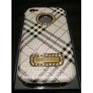 LV Style Luxury Designer Iphone 4/4G Hard Cover Case Stripes Diagnal