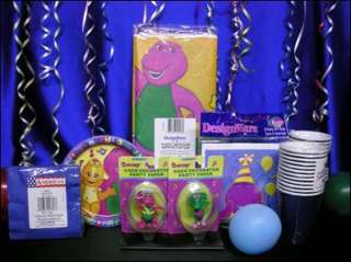 Barney & Baby Bop Party Set with Cake Toppers for 16  