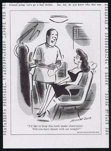 1959 Concerned Dentist Magazine Comic Print Dove ill  
