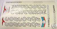 Concorde vintage decals choice of two styles  