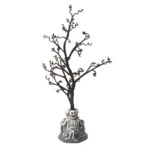   Black Twisty Tree with Skeleton Halloween Decorations