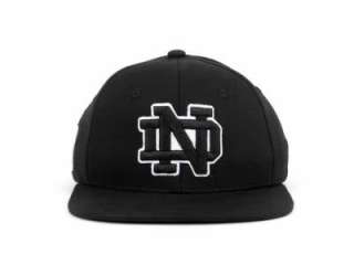 Notre Dame Irish NCAA Hat Cap Medium / Large Flex Fit 100% Black 