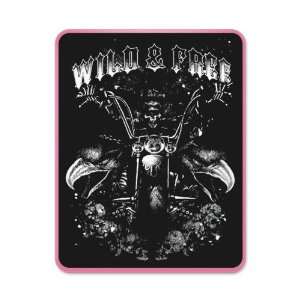  iPad Case Hot Pink Wild And Free Skeleton Biker And Eagles 