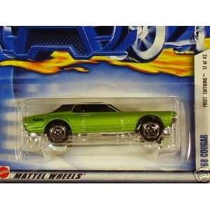  Mattel Hot Wheels 2002 1:64 Scale Green 1968 Cougar Die 