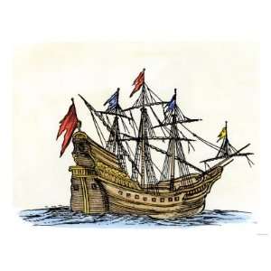  Sailing Ship of the Seventeenth Century Premium Poster 