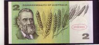 1966 Australia $1,$2,$5,$10 & $20 Specimen note .UNC  