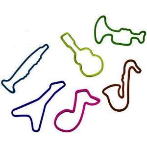    Shaped Rubber Band Pack of 12 Band Instruments: Toys & Games