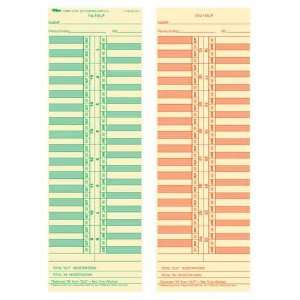  o Tops Business Forms o   Time Cards,Semi Monthly,Numbered 