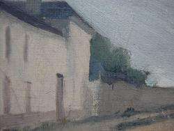 French painting. Village road near Ornans, France  