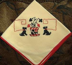 Scotty Scottie Dog Red and Yellow Suit Card Table Cloth  