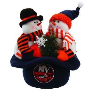  12 NHL New York Islanders Plush Top Hat Christmas Table 