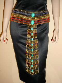 Halloween Cleopatra Style Belt With Scarabs   XXL  51  