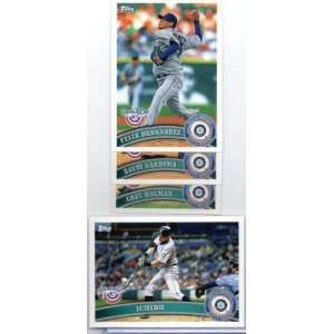  2011 Topps Opening Day Seattle Mariners Team Set   4 Cards 