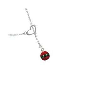  Red Ornament Heart Lariat Charm Necklace [Jewelry 