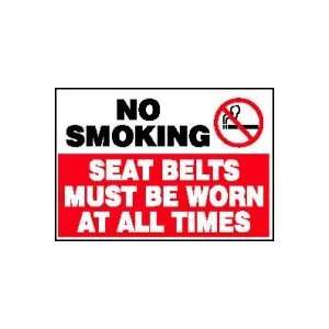  Labels NO SMOKING SEAT BELTS MUST BE WORN AT ALL TIMES (W 