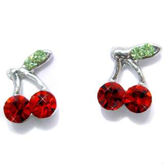 Stunning Cherry Cut Ruby Red Earrings EA241  