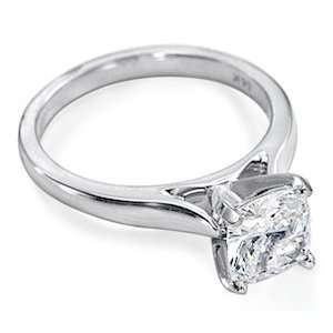  Ziamond Cubic Zirconia 4 ct. Cushion Cut Square Cathedral 