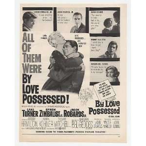  1961 Lana Turner By Love Possessed Movie Promo Print Ad 