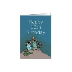  Happy 10th Birthday / Sea Anemone Card Toys & Games