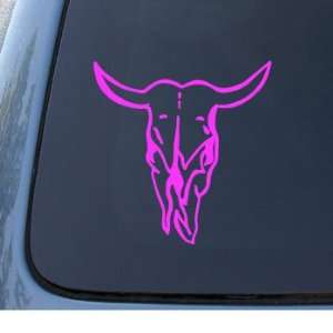STEER SKULL   Cow Cowboy   Car, Truck, Notebook, Vinyl Decal Sticker 