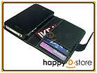 Black Leather Case Cover for iPhone 4S 4 with Inner Card Slot Wallet 
