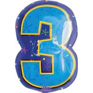  Number 3 Years Old Foil Balloon 20 Toys & Games